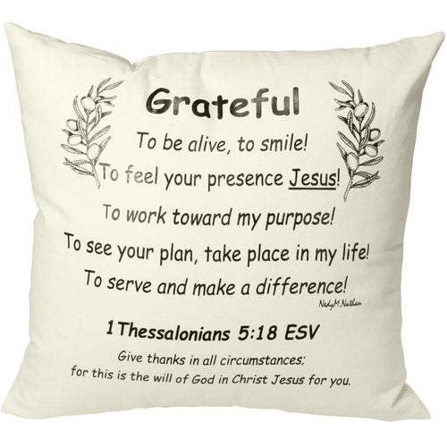 gratitude pillow
